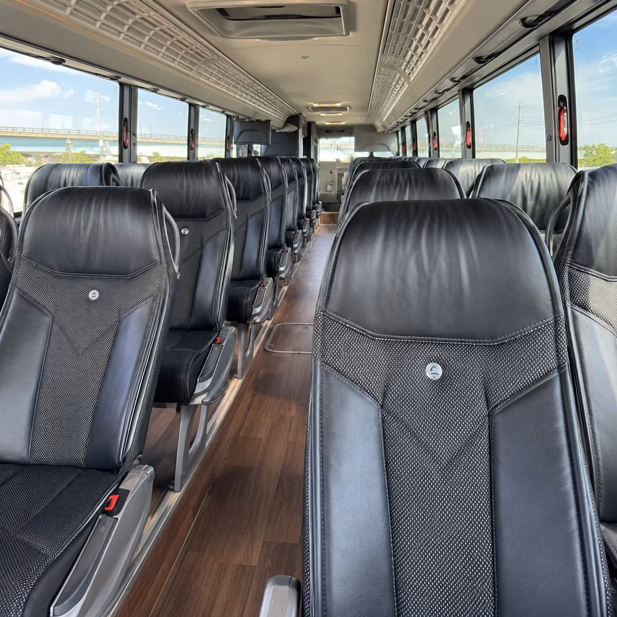 rapid city 56 passenger charter bus inside