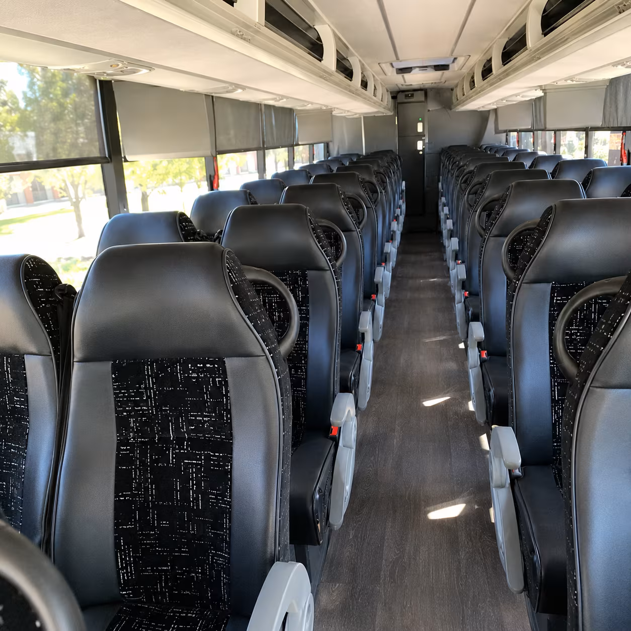 rapid city 56 passenger charter bus interior