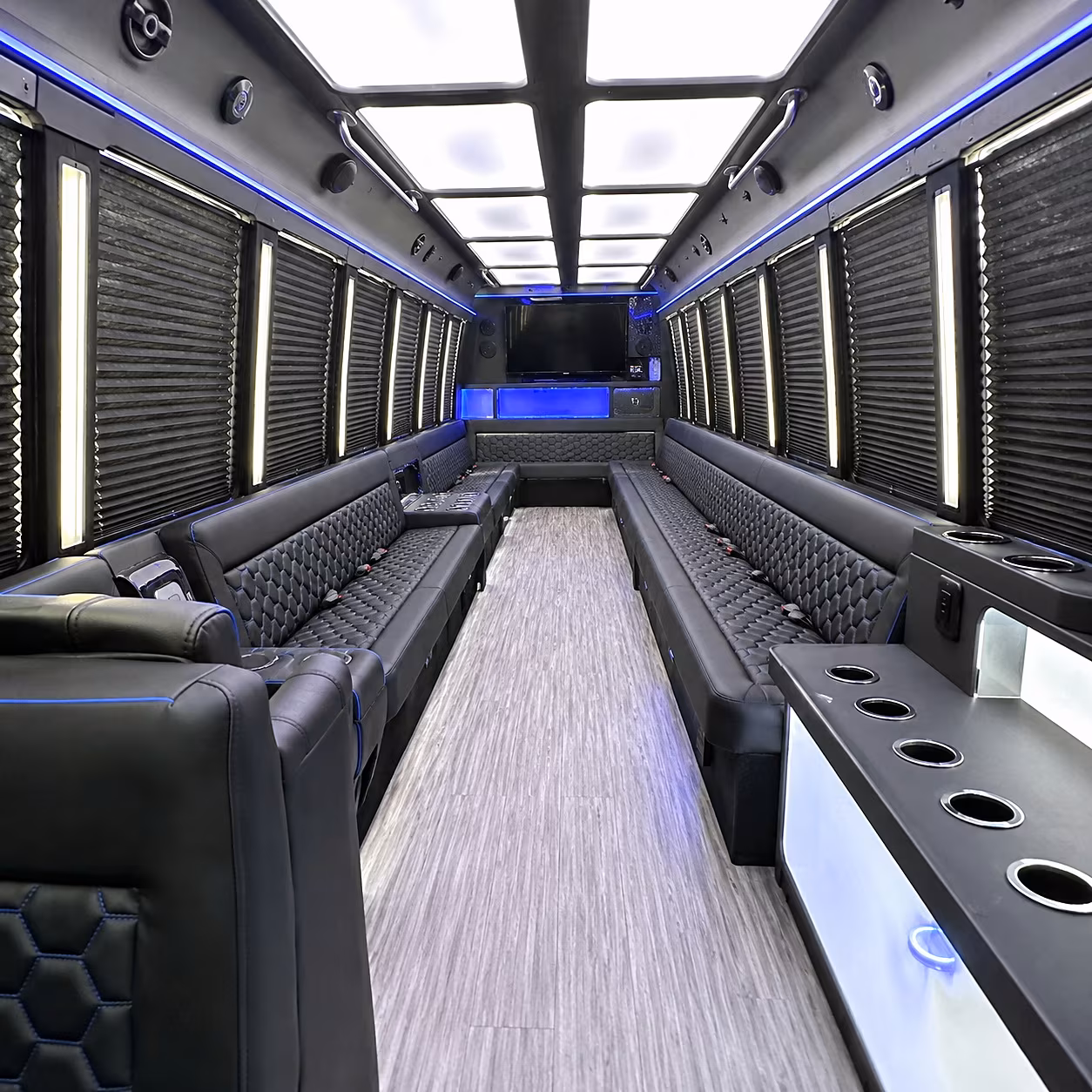 rapid city party bus rental interior